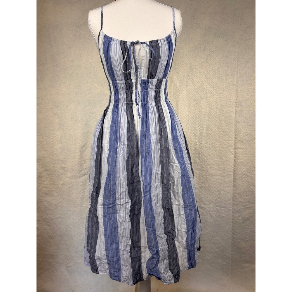 Ciao Lucia Gabriela Cottagecore Coastal Resort Coquette Preppy Blue Midi Dress S